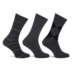 Teckel Socks Heren Multi print grijs (3-pack)